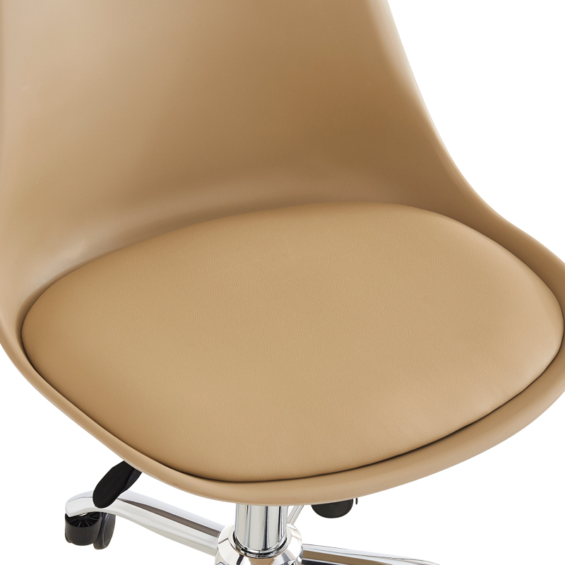 Καρέκλα γραφείου εργασίας Gaston II pakoworld pp-pu cappuccino 48x57x77-90εκ 7