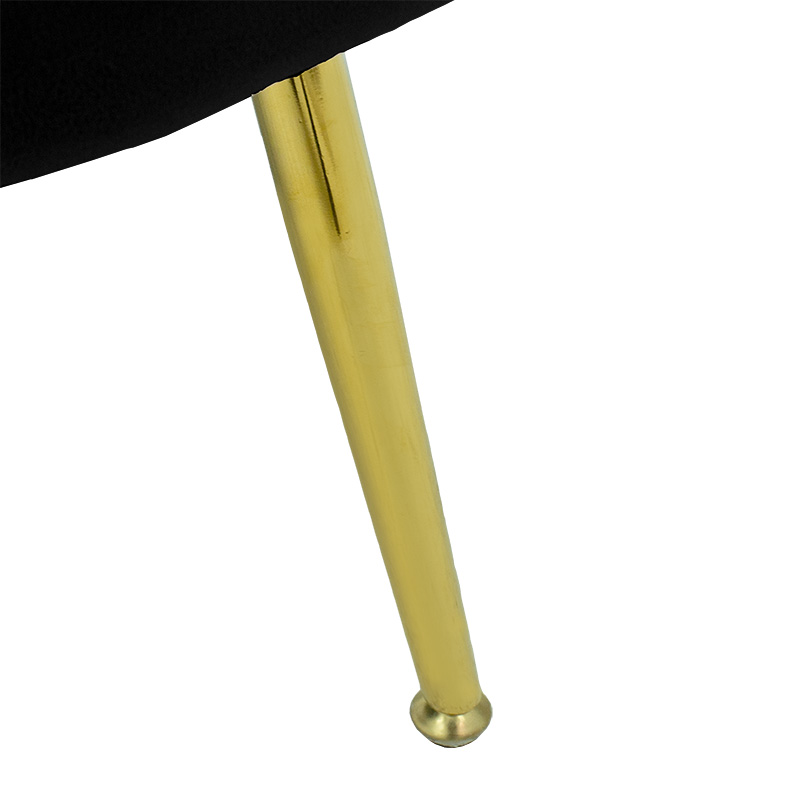 Πολυθρόνα Daimon pakoworld βελούδο μαύρο-χρυσό 79x74x78εκ 6