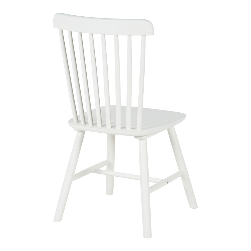 Καρέκλα Melia pakoworld rubberwood σε λευκή απόχρωση 45x51x87εκ 2