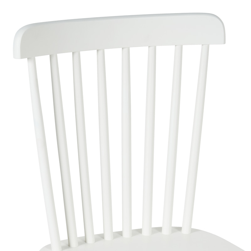 Καρέκλα Melia pakoworld rubberwood σε λευκή απόχρωση 45x51x87εκ 5