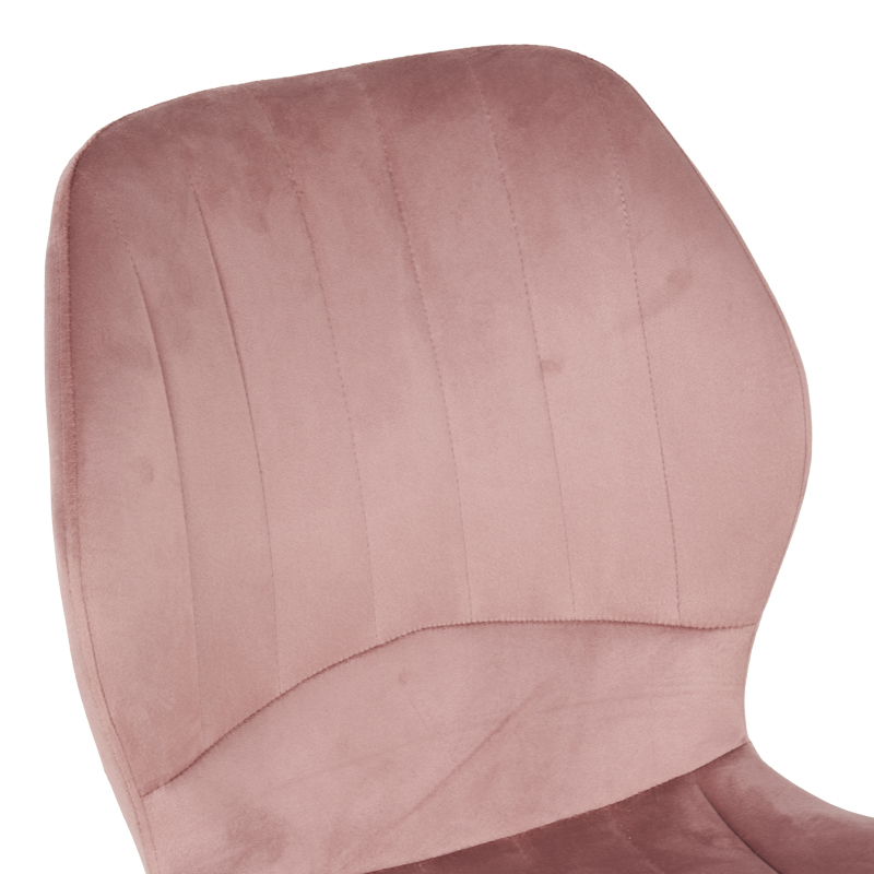 Καρέκλα Jelour pakoworld βελούδο σε σάπιο μήλο απόχρωση-πόδια φυσικά μεταλλικά 46.5x60x84εκ 5