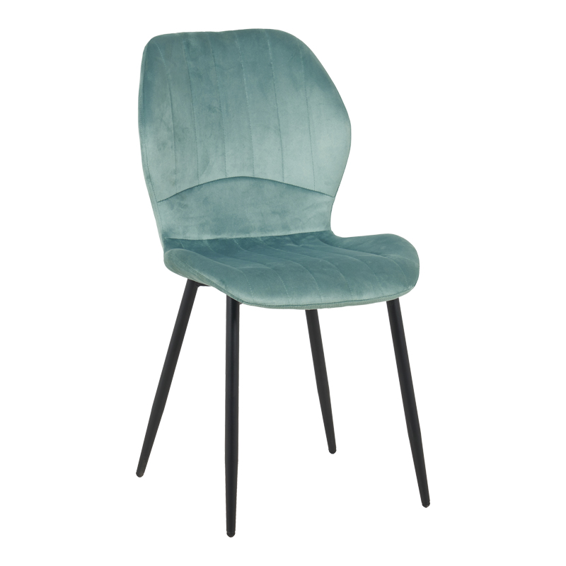 Καρέκλα Jelour pakoworld βελούδο σε φυστικί απόχρωση 46.5x60x84εκ 1