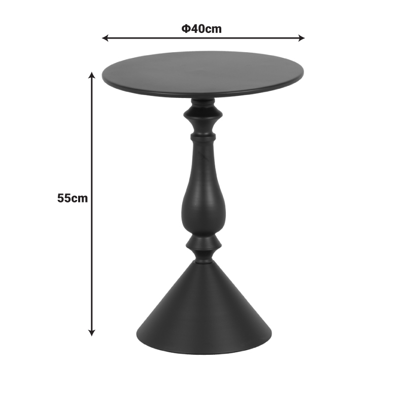 Βοηθητικό τραπέζι Lalou pakoworld μέταλλο σε απόχρωση terracotta Φ40x55εκ 5