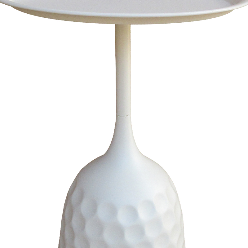 Βοηθητικό τραπέζι Waini pakoworld μέταλλο σε κρεμα απόχρωση Φ39x60εκ 3