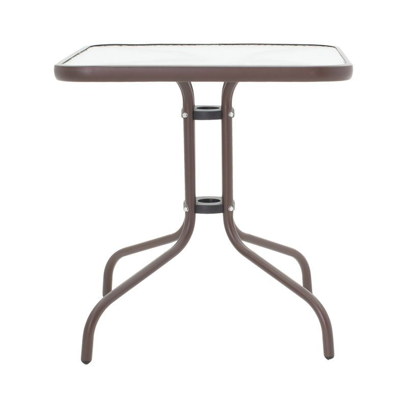 Tραπεζαρία Obbi-Watson pakoworld σετ 5τεμ καφέ μέταλλο-pe rattan 80x80x70εκ 3