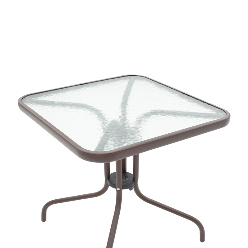 Tραπεζαρία Obbi-Watson pakoworld σετ 5τεμ καφέ μέταλλο-pe rattan 80x80x70εκ 4