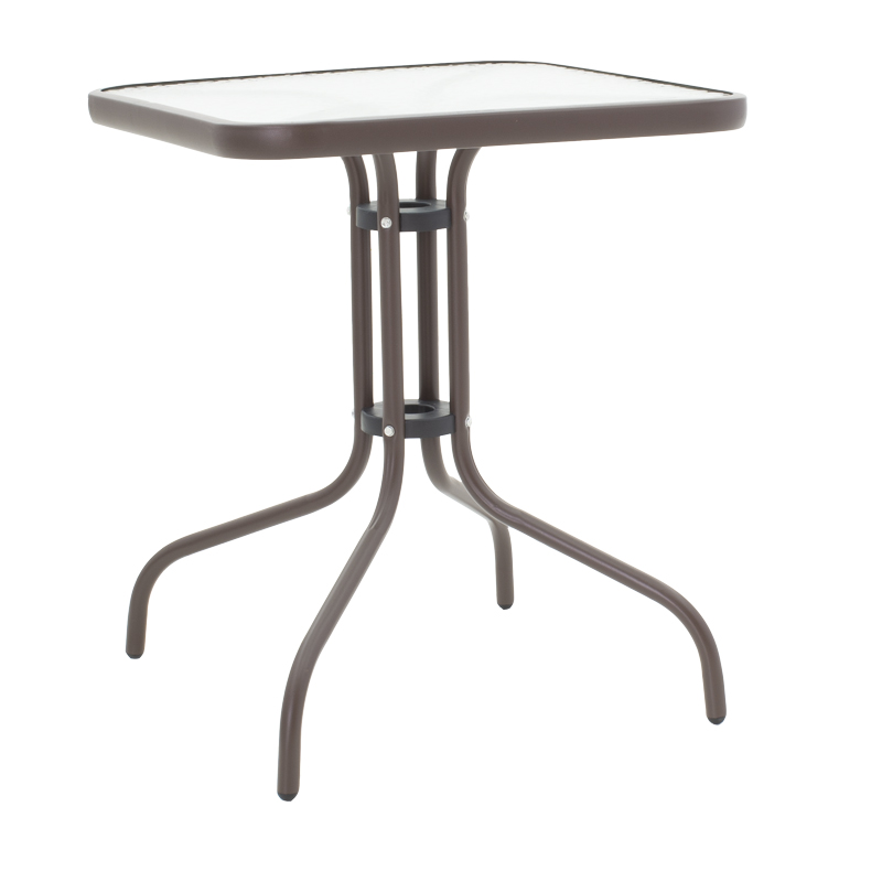 Tραπεζαρία Obbi-Watson pakoworld σετ 3τεμ καφέ μέταλλο-pe rattan 60x60x70εκ 3