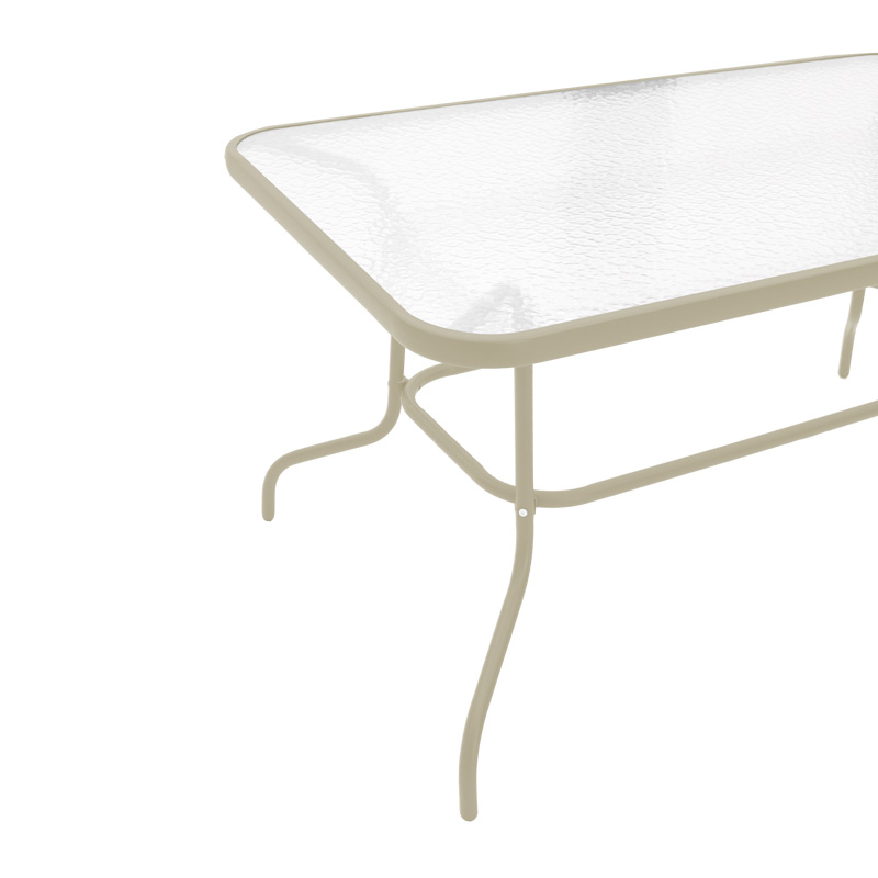 Τραπέζι Valor pakoworld μέταλλο σαμπανιζέ-γυαλί 110x60x70εκ 3