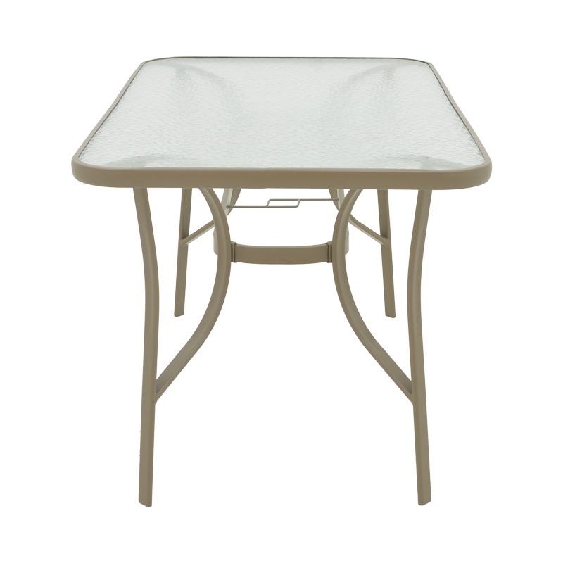 Τραπέζι Ensure pakoworld μέταλλο σαμπανιζέ-γυαλί 140x80x70εκ 3