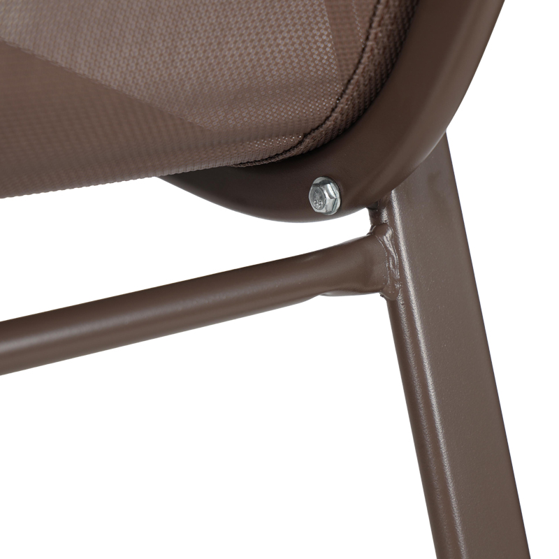 Σκαμπό μπαρ μεσαίου ύψους Calan pakoworld σκούρο καφέ μέταλλο-textilene σε καφέ απόχρωση 55x70x114εκ 7