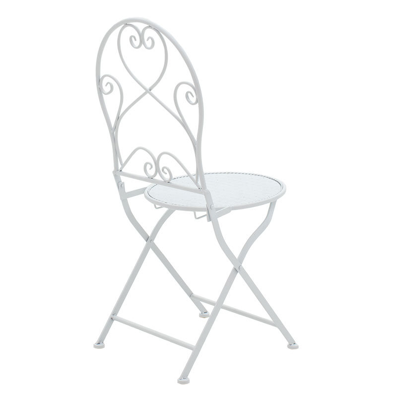 Τραπεζαρία Walen pakoworld σετ 3τεμ μέταλλο λευκό 4