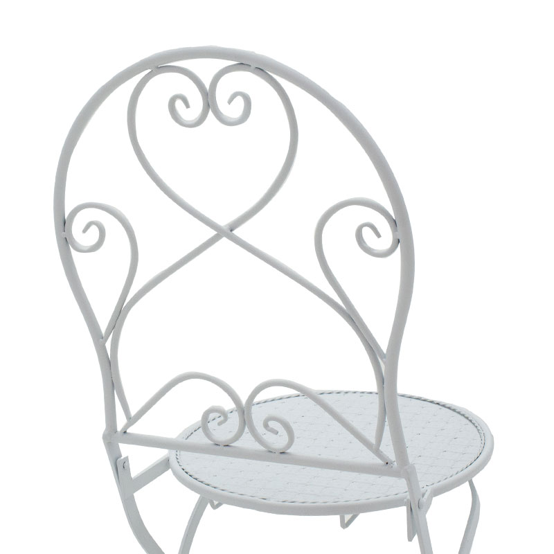 Τραπεζαρία Walen pakoworld σετ 3τεμ μέταλλο λευκό 8