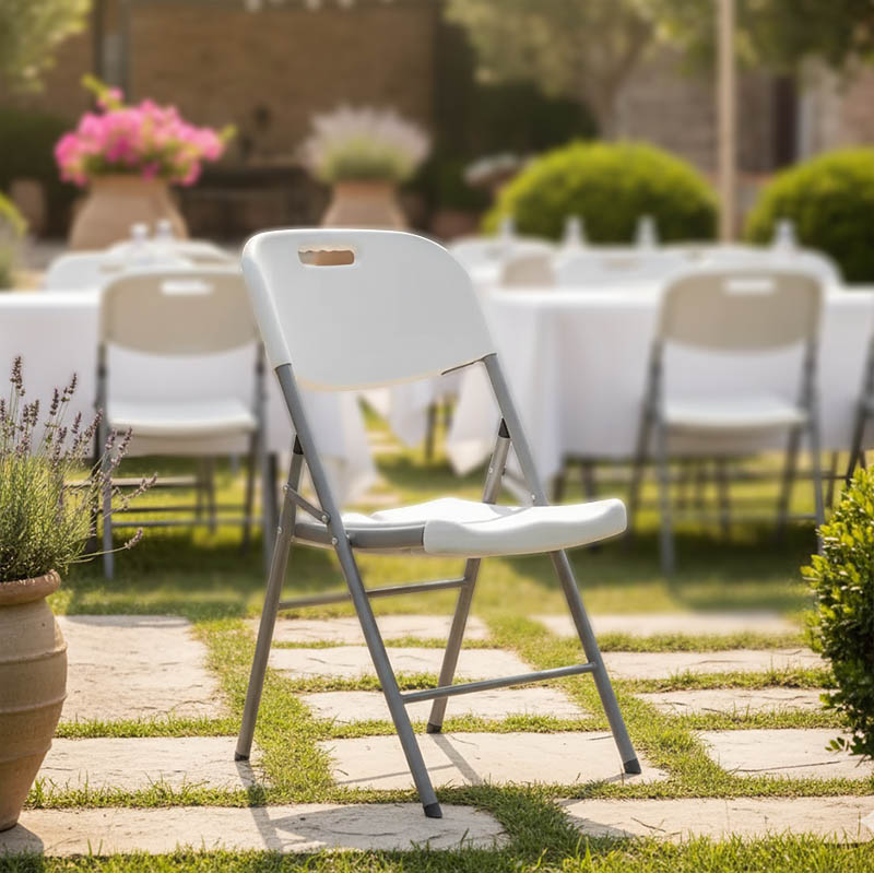 Καρέκλα catering-συνεδρίου πτυσσόμενη Zora pakoworld λευκό 2