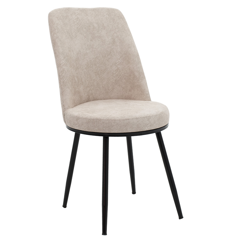 Καρέκλα Farell pakoworld ύφασμα γκρι antique-μαύρο πόδι 1