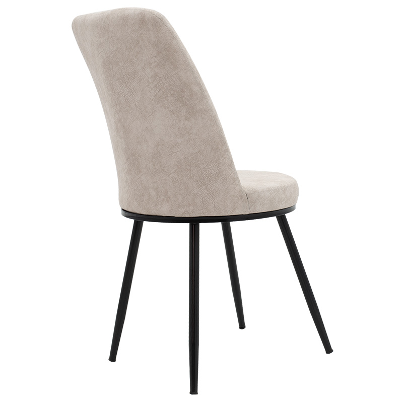 Καρέκλα Farell pakoworld ύφασμα γκρι antique-μαύρο πόδι 2