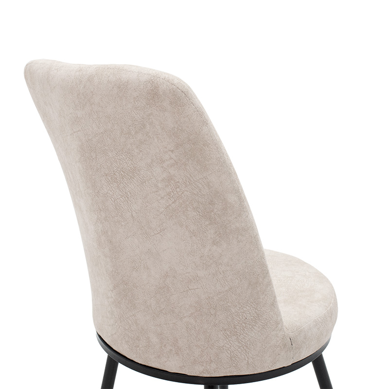 Καρέκλα Farell pakoworld ύφασμα γκρι antique-μαύρο πόδι 7