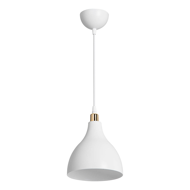 Φωτιστικό οροφής μονόφωτο Lofty pakoworld Ε27 λευκό Φ18x22εκ 1