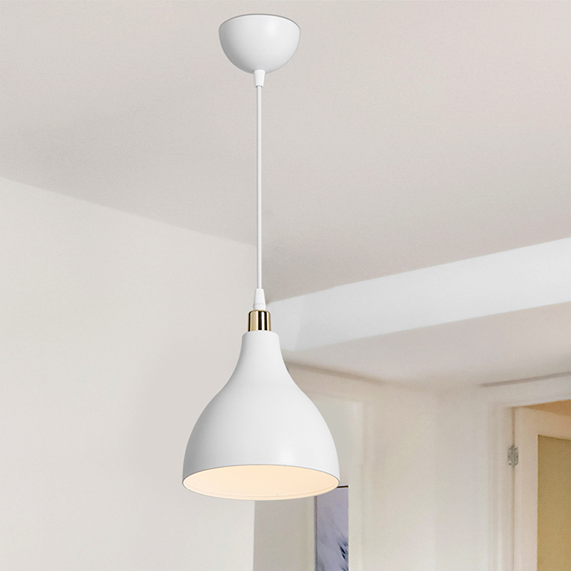 Φωτιστικό οροφής μονόφωτο Lofty pakoworld Ε27 λευκό Φ18x22εκ 3