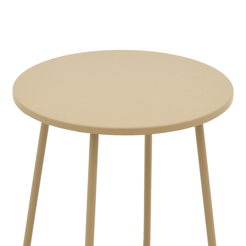 Τραπέζι Bramwell pakoworld μέταλλο μπεζ Φ40x50εκ 3