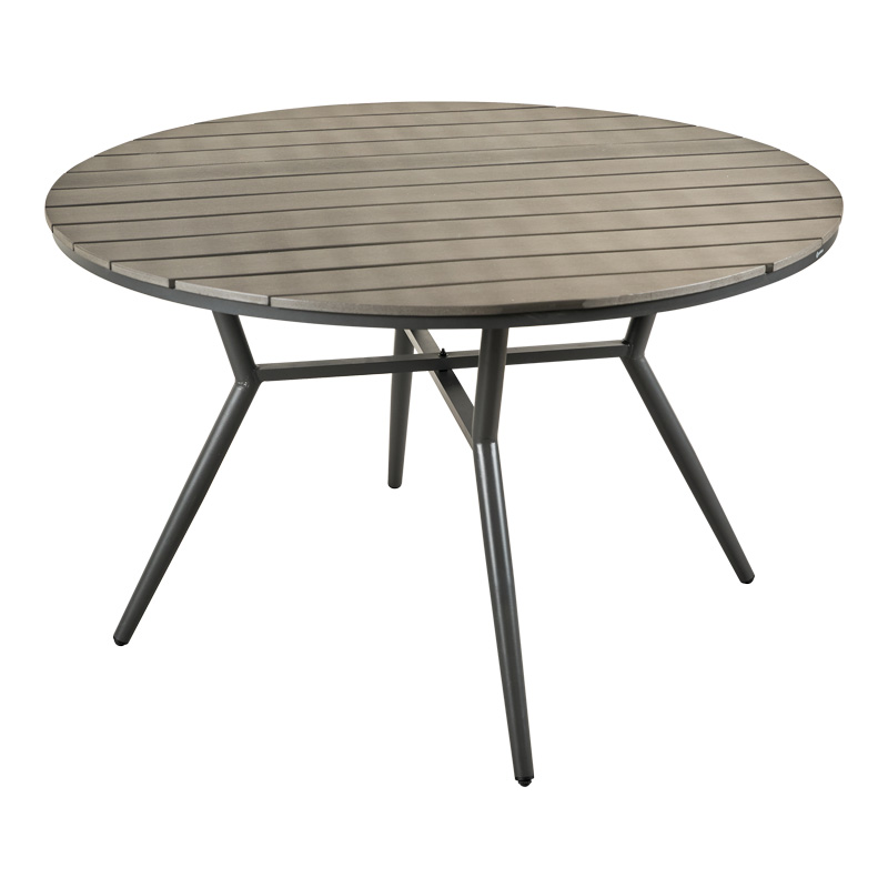 Τραπεζαρία Appa-Moly σετ 5τεμ pakoworld αλουμίνιο και plywood σε ανθρακί απόχρωση Φ120x74εκ 7
