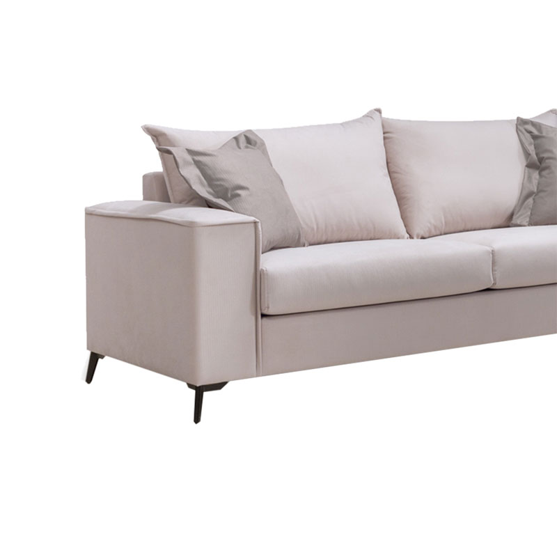 Καναπές Verona 3θέσιος cream - μαξιλάρια mocha 225x93x100εκ 3