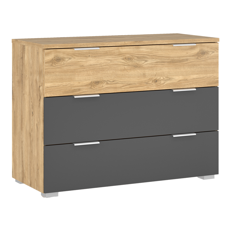 Συρταριέρα Kantri pakoworld σε sonoma - γκρι απόχρωση 109x46.8x80.8εκ 1