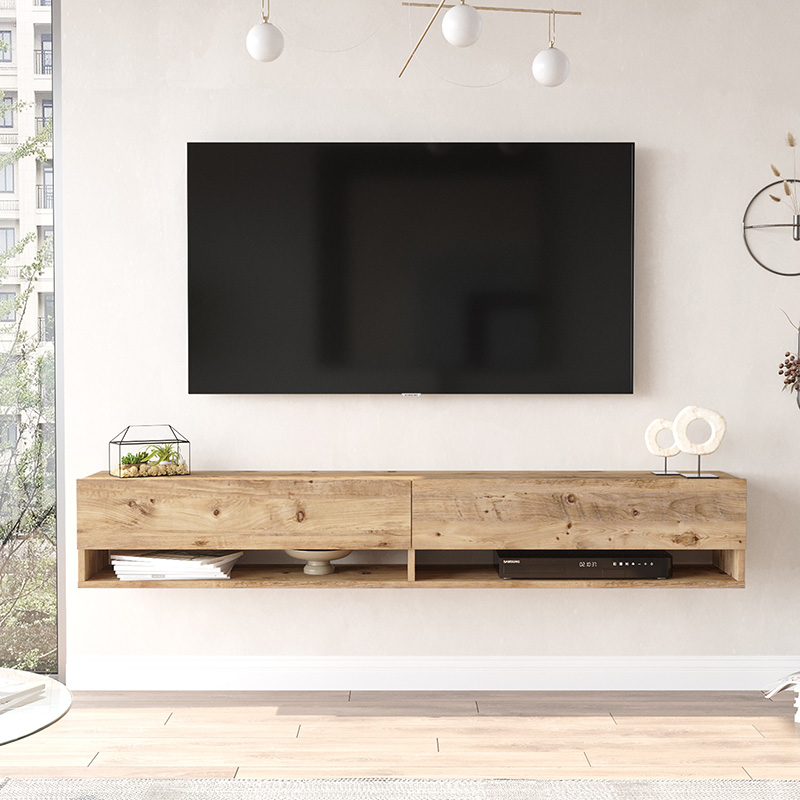 Έπιπλο τηλεόρασης επιτοίχιο Roscoe pakoworld sonoma 180x31.6x29.6εκ 3