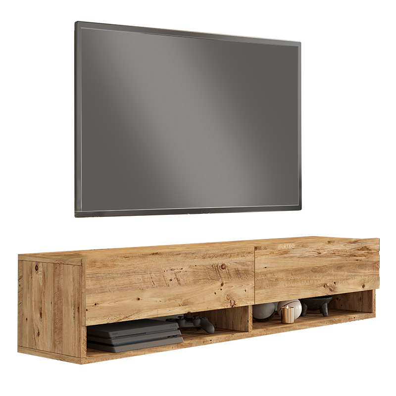 Έπιπλο τηλεόρασης επιτοίχιο Roscoe pakoworld sonoma 140x31.6x29.6εκ 1