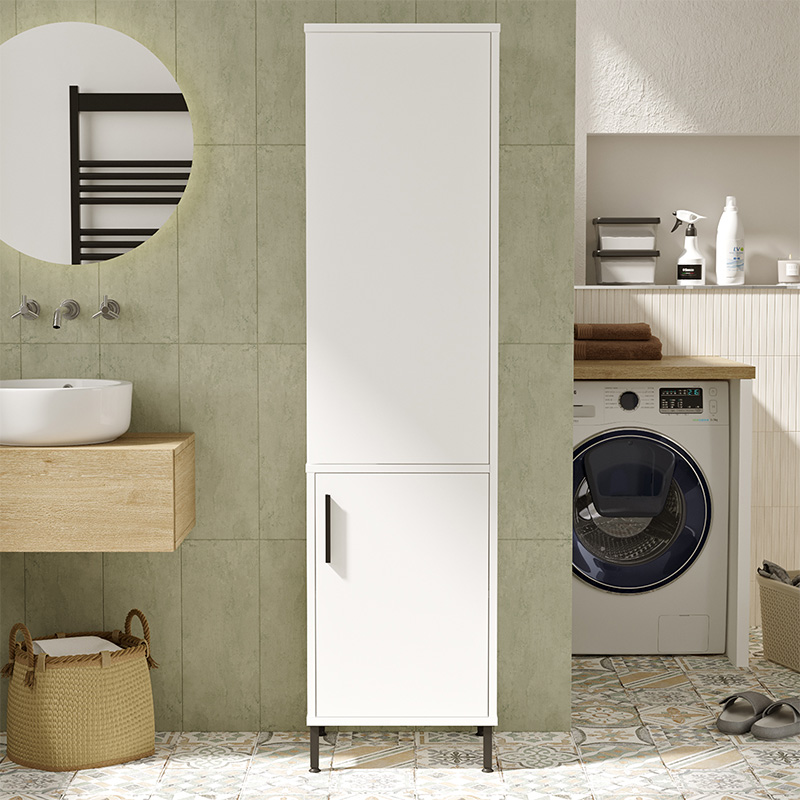 Ντουλάπι-στήλη Perseus pakoworld λευκό 45x35.5x173.6εκ 4
