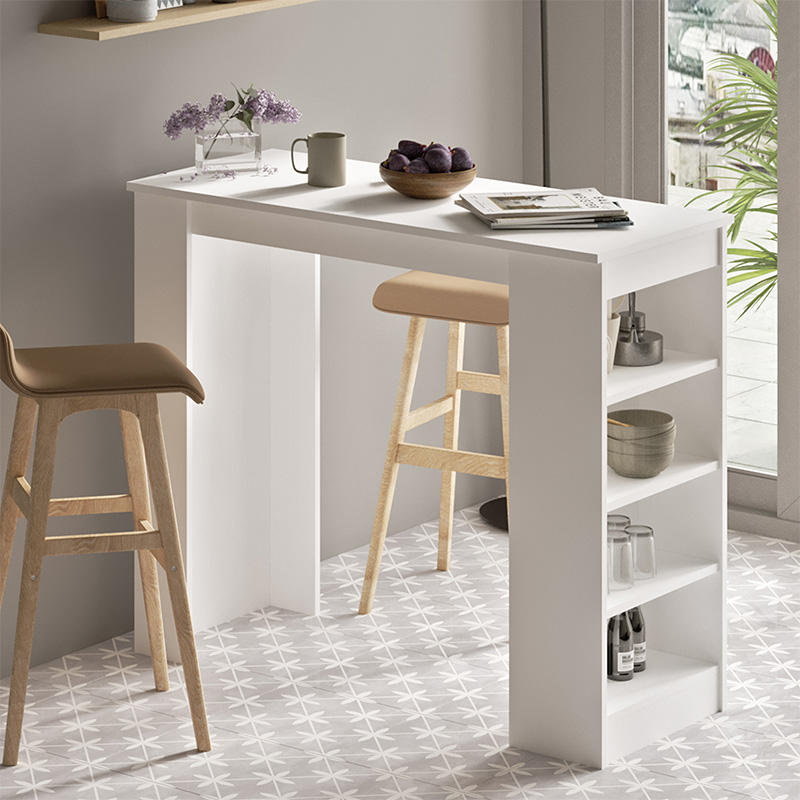 Τραπέζι μπαρ Riff pakoworld λευκό 120x51.5x101.5εκ 4