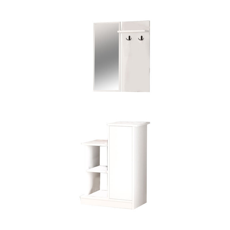 Έπιπλο εισόδου Wizbo pakoworld μελαμίνης λευκό 61x37x82.5εκ 1