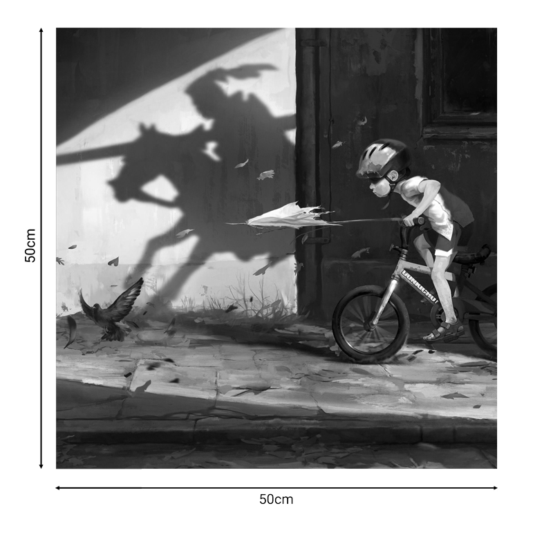 Πίνακας σε καμβά Ruerto pakoworld ψηφιακής εκτύπωσης 50x1.8x50εκ 2