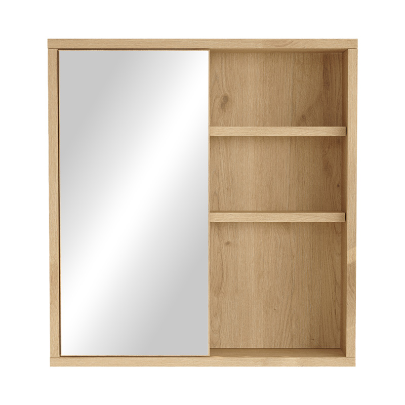 Ντουλάπι μπάνιου Bagno με καθρέπτη pakoworld oak 60x14.5x63.6εκ 1