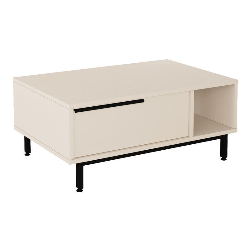 Τραπέζι σαλονιού Frixton pakoworld σε cappuccino απόχρωση 90x60x37.5εκ 1