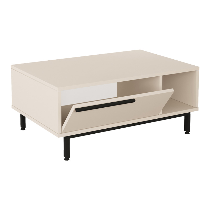 Τραπέζι σαλονιού Frixton pakoworld σε cappuccino απόχρωση 90x60x37.5εκ 3