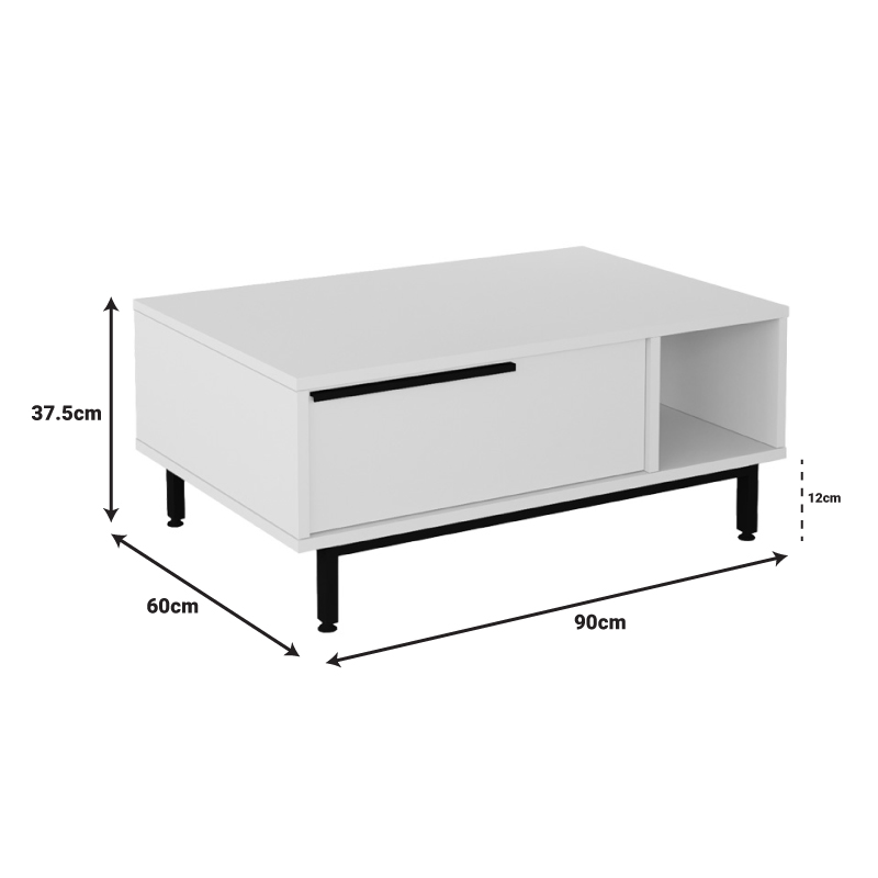 Τραπέζι σαλονιού Frixton pakoworld σε cappuccino απόχρωση 90x60x37.5εκ 4