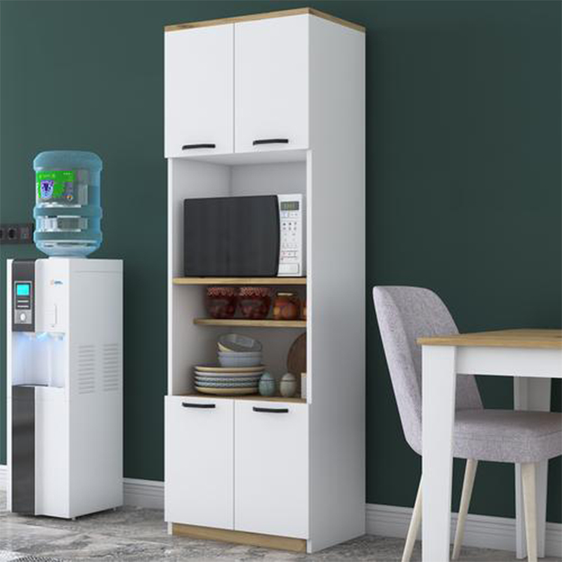 Στήλη Rowan pakoworld λευκό-καρυδί 60x42x182εκ 2