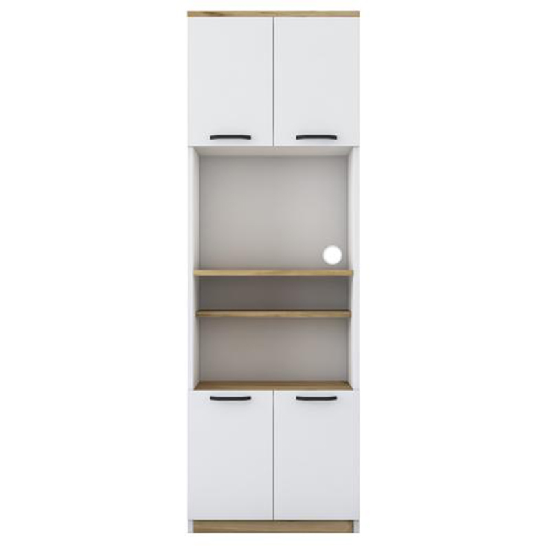 Στήλη Rowan pakoworld λευκό-καρυδί 60x42x182εκ 4