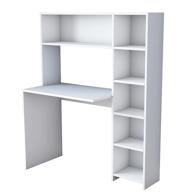 Γραφείο με βιβλιοθήκη Janson pakoworld λευκό 113x40x142εκ 1