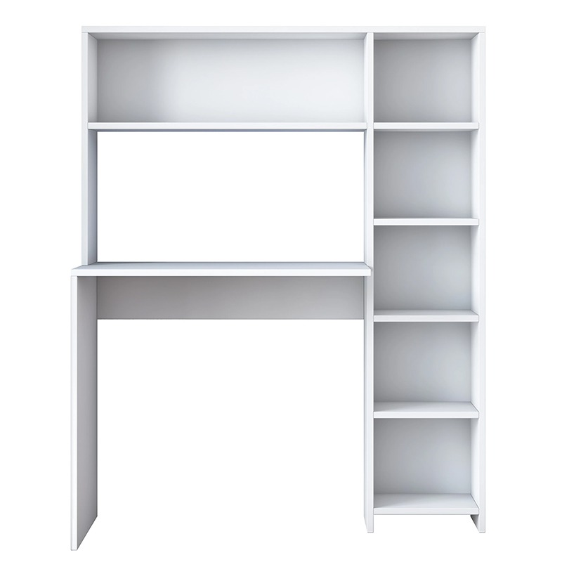 Γραφείο με βιβλιοθήκη Janson pakoworld λευκό 113x40x142εκ 5
