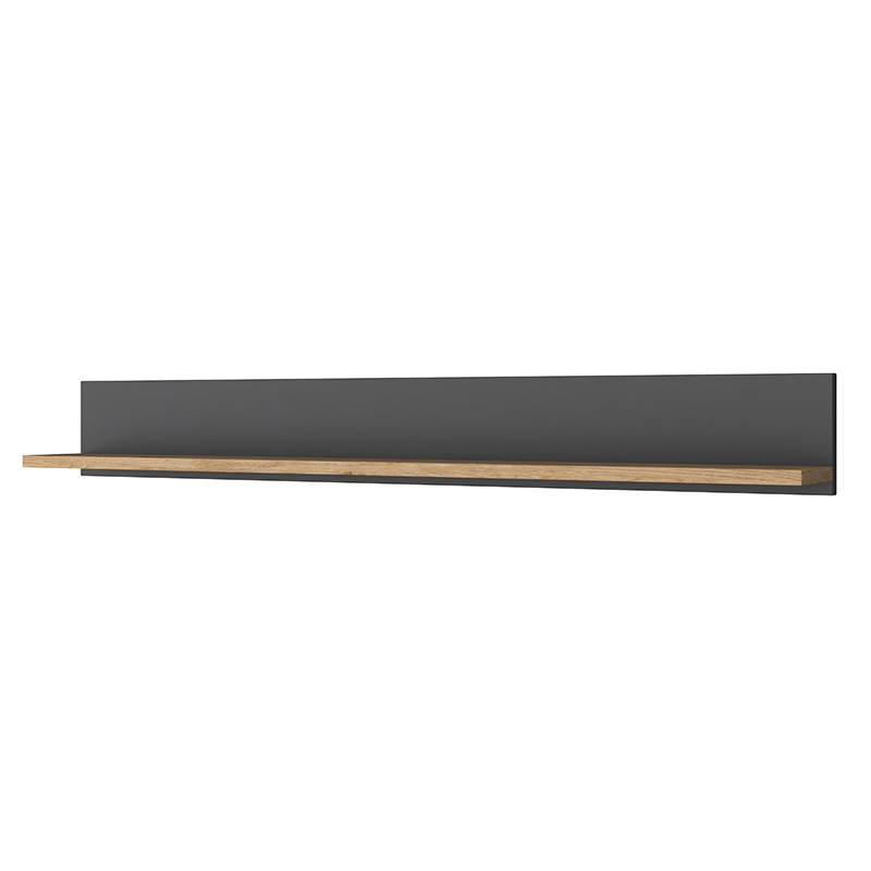 Γραφείο με βιβλιοθήκη Goldie pakoworld ανθρακί-φυσικό 160x45x161.8εκ 6