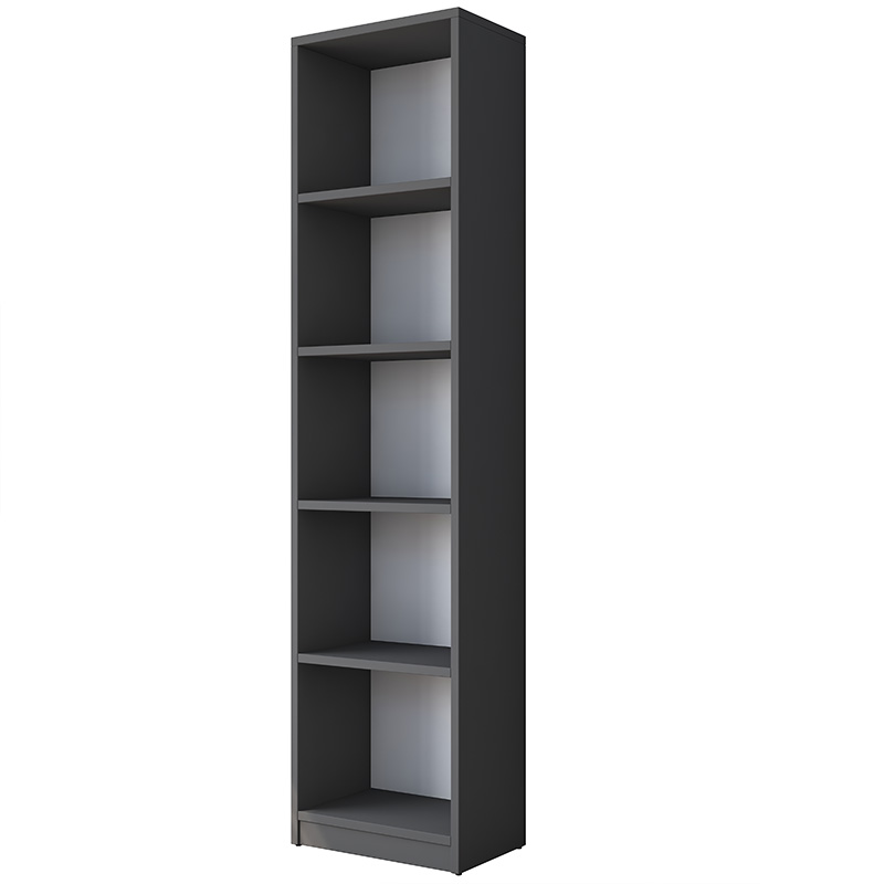 Γραφείο με βιβλιοθήκη Goldie pakoworld ανθρακί-φυσικό 160x45x161.8εκ 7