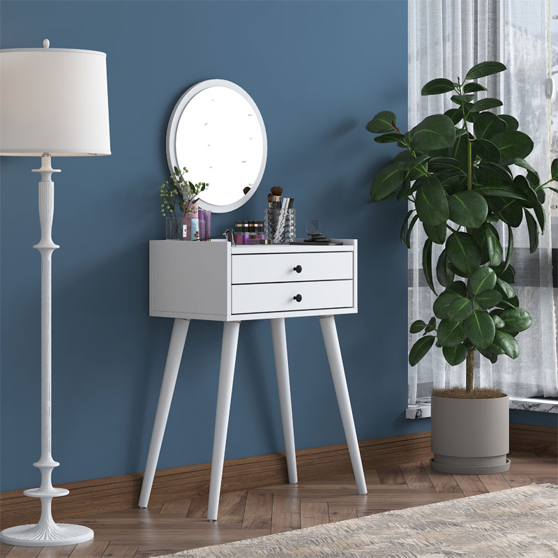 Τουαλέτα κρεβατοκάμαρας Globy pakoworld λευκό 74x37x86εκ 2