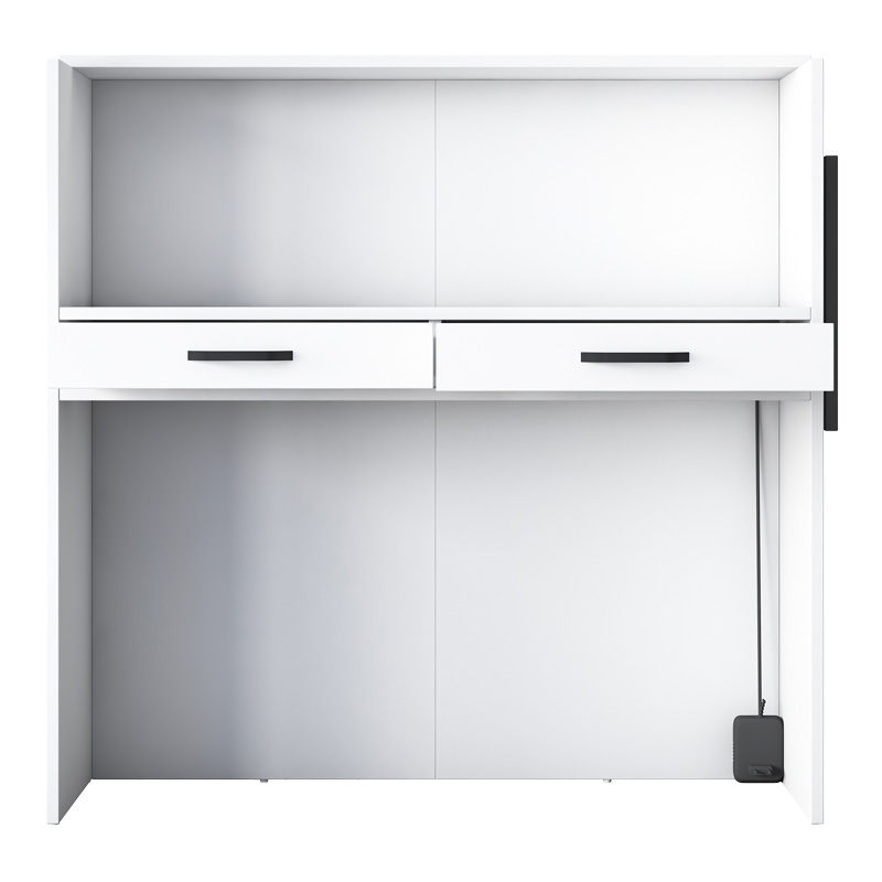 Γραφείο reception Triana pakoworld με Led σε λευκή-ανθρακί απόχρωση 110x40x110εκ 5