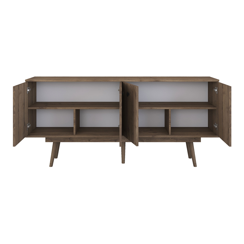 Μπουφές Salonde pakoworld καρυδί μελαμίνης-καρυδί pp πόδι 180x40x82.6εκ 5