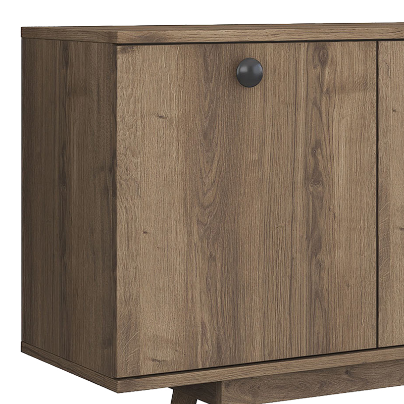 Μπουφές Salonde pakoworld καρυδί μελαμίνης-καρυδί pp πόδι 180x40x82.6εκ 6