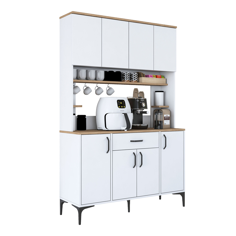 Ντουλάπια κουζίνας Cordie pakoworld λευκό μελαμίνης 120x40x184.2εκ 1