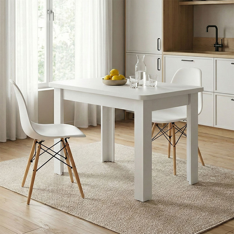 Τραπέζι Celeste pakoworld λευκό 100x60x73.5εκ 2