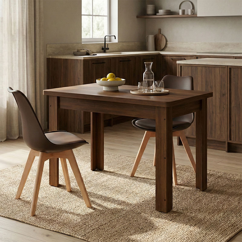 Τραπέζι Celeste pakoworld καρυδί 100x60x73.5εκ 2