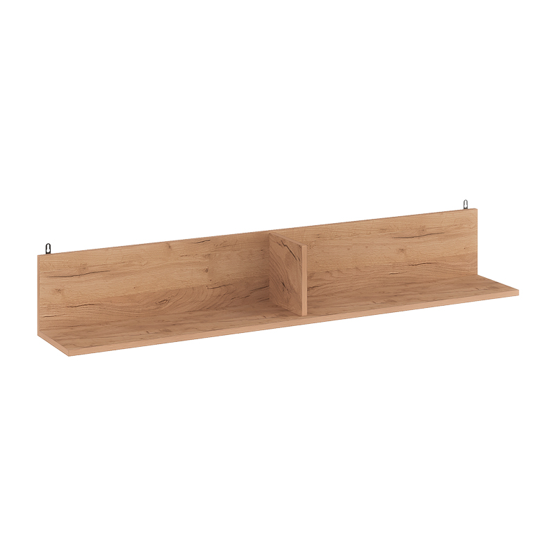 Ραφιέρα τοίχου Drowel pakoworld μελαμίνης σε oak απόχρωση 130x21.6x20εκ 1